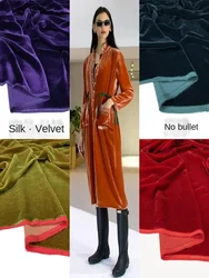 Real Velvet Fabric Solid Color Gold Velvet Cheongsam Skirt Wholesale Cloth Diy Apaprel Sewing Fabric Meters Material