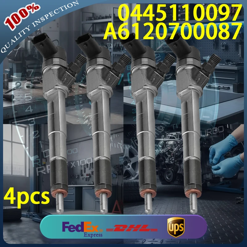 

0445110097 High Quality Common Rail Diesel Injector A6120700087 for Mercedes-Benz Serie G 270 CDI OM612 Engine