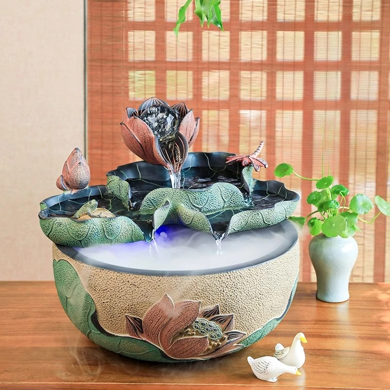 Indoor desktop water ornaments living room study tea room decoration circulating water landscape