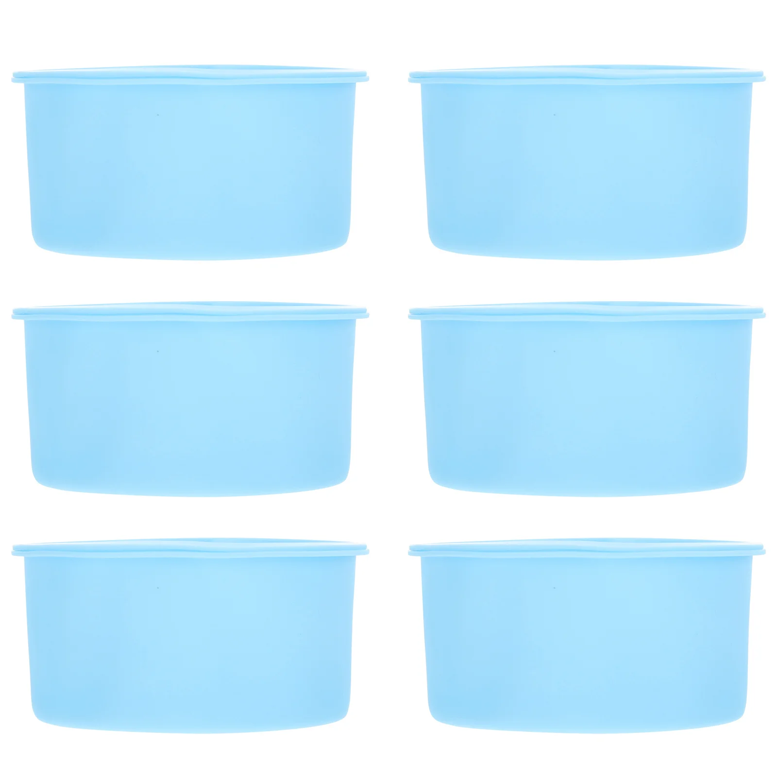 

6 Pcs Mini Silicone Cake Mold Muffins Baking Pans Silica Gel Pop Household Trays