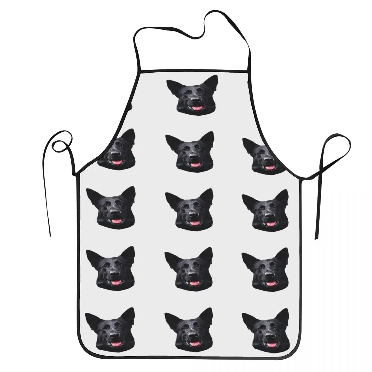 Black German Shepherd Dog Stunning Apron Chef Cuisine Tablier Sleeveless Bib Kitchen Cleaning Pinafore for Women Men Painting