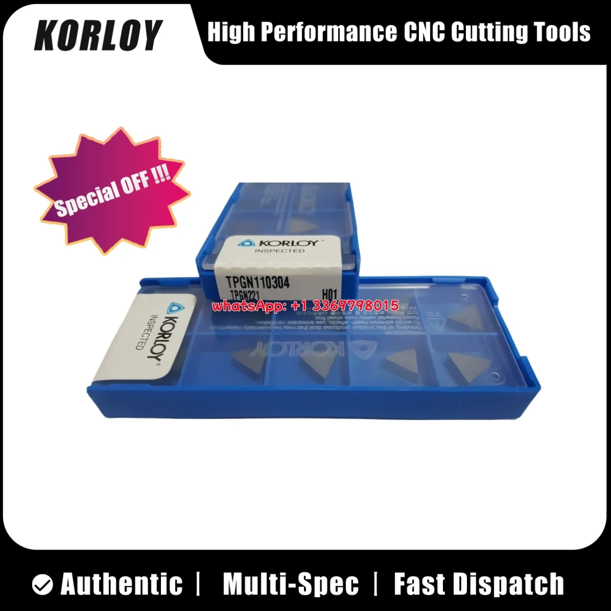 KORLY الأصلي TPGN TPGN110304 H01 تحول إدراج 10 قطع أدوات القطع باستخدام الحاسب الآلي #1