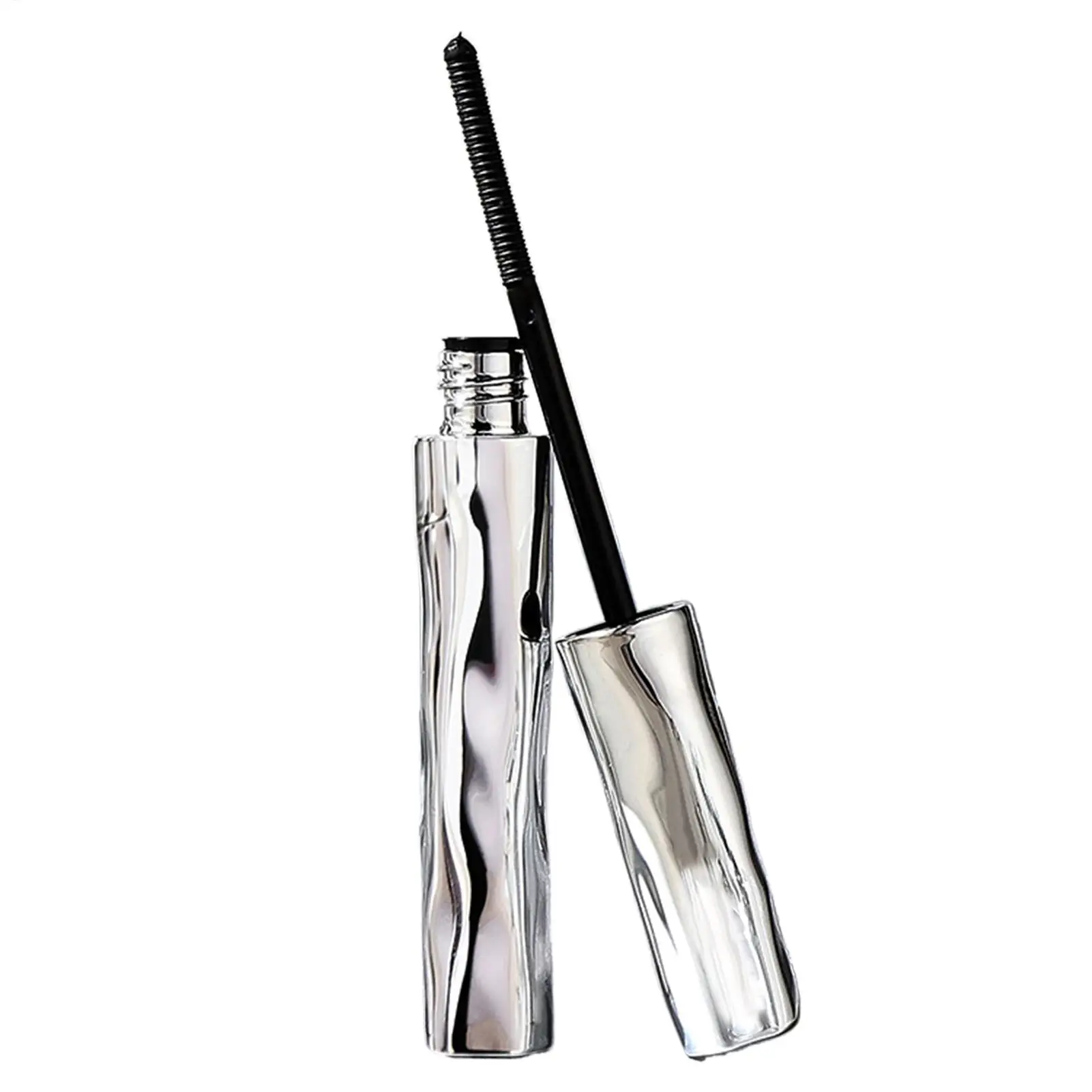 1 stücke Wasserdichte Metallics Rohr Mascara Schwarz Seide Faser Lange Curling Nicht-Clumping Wimpern Extensions Spirale Make-Up Für Augen