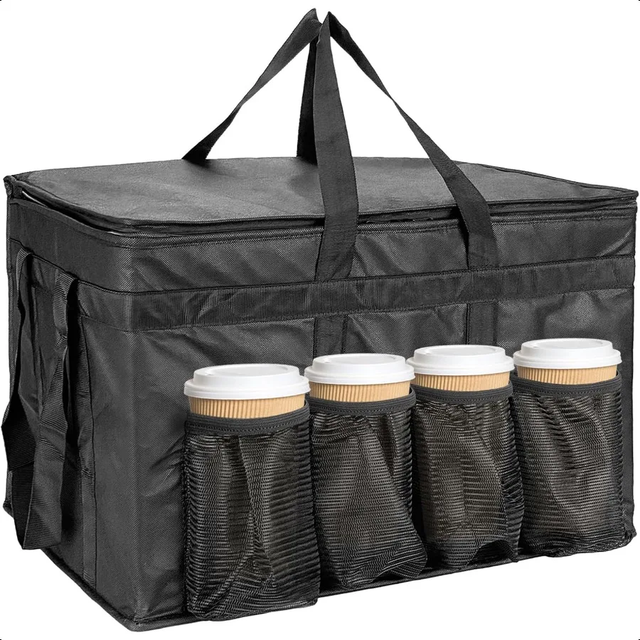 XXXLarge Insulated Collapsible Cooler Bags with Zipper ClosureReusable Grocery Shopping Bags Keep Food Hot or Cold