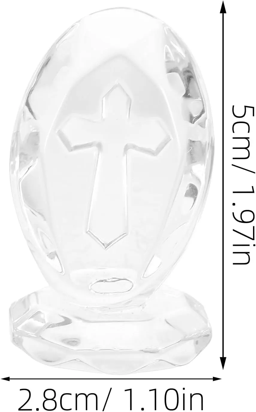 كريستيان ستاندينج كريستال قواعد الحلي مع صندوق هدايا الحرف الصلاة الكاثوليكية الديكور الديني هدايا الحفلات #3