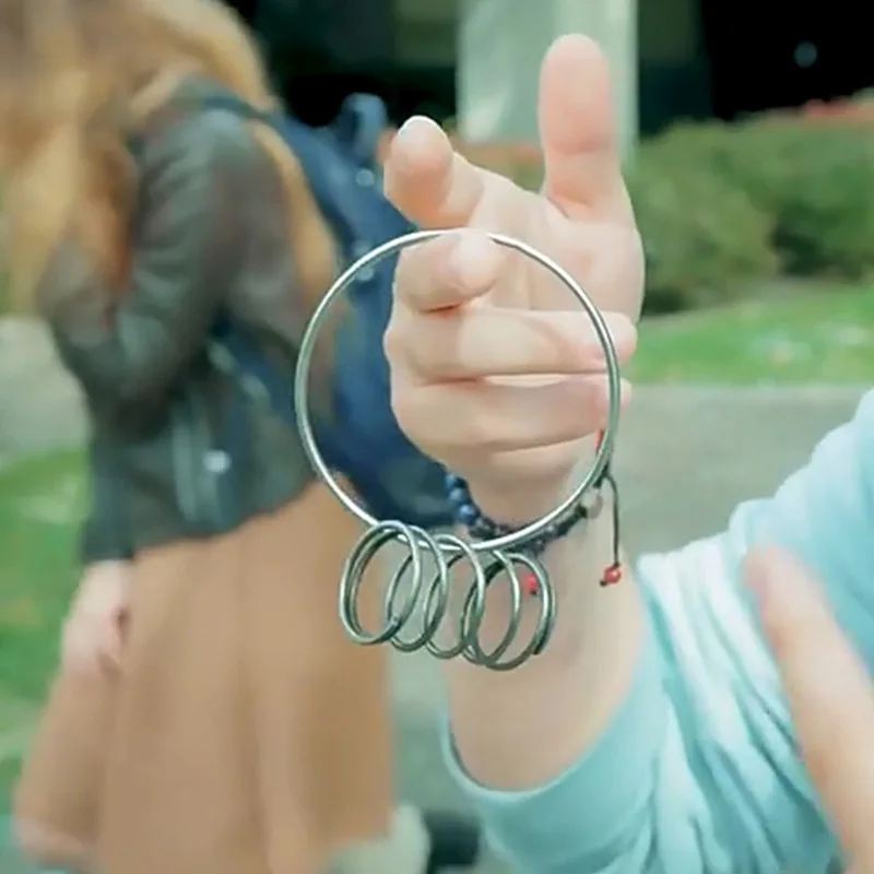 반지 재미 있은 봄과 반지 큰 크기 온라인 지침 마술 트릭 소품 장난감 클로즈 업 마술 소품