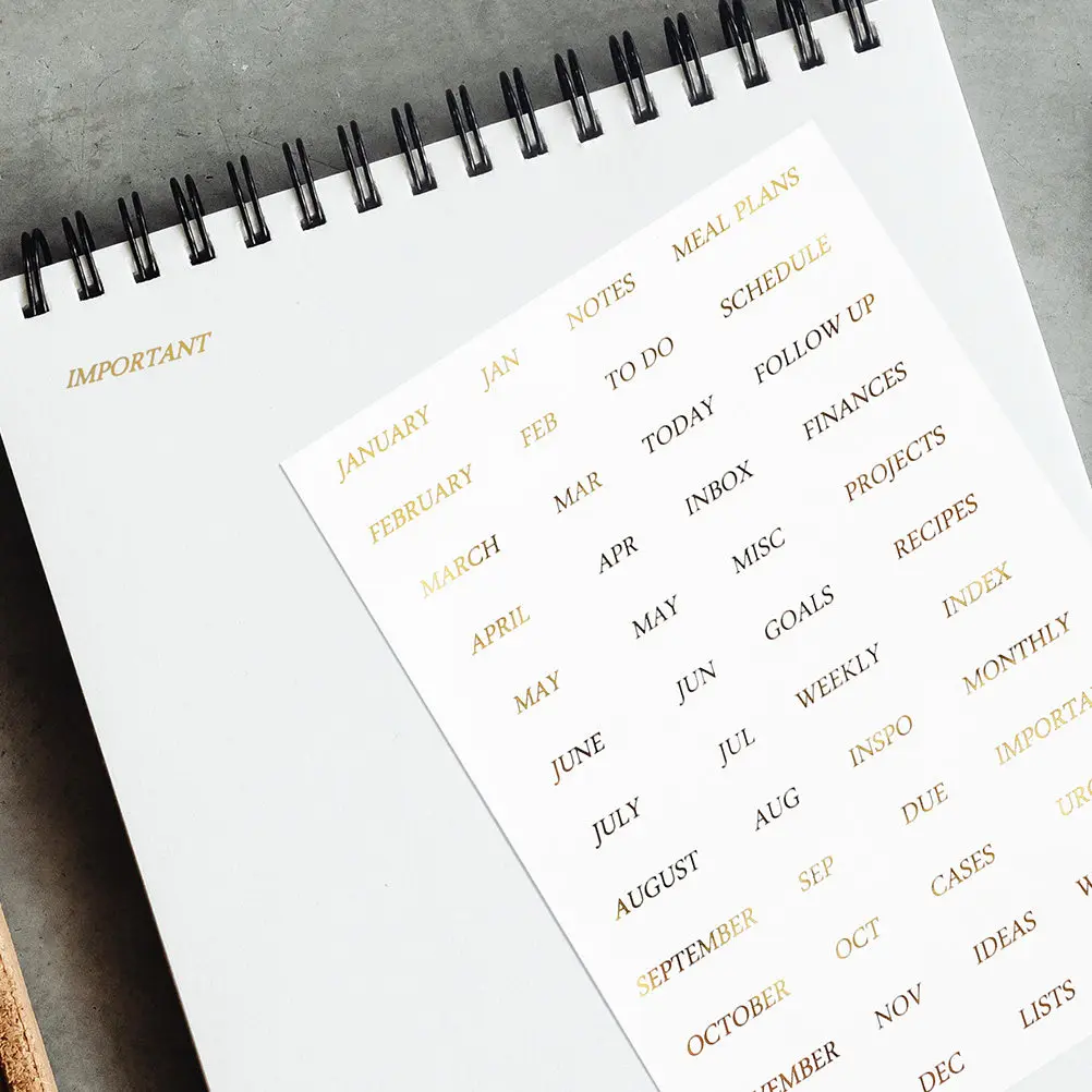 

Наклейки из золотой фольги с глянцевой поверхностью для скрапбукинга, декоративные наклейки для дневников, планирования, блокнотов