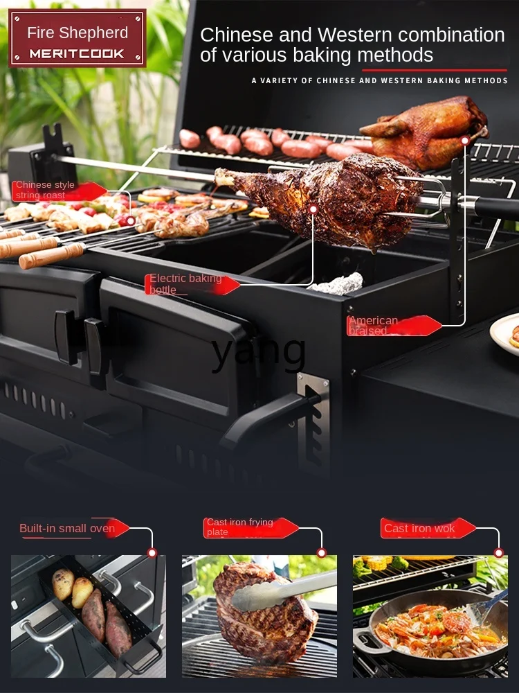 LMM Large Villa Courtyard Barbecue Grill Household Barbecue Grill