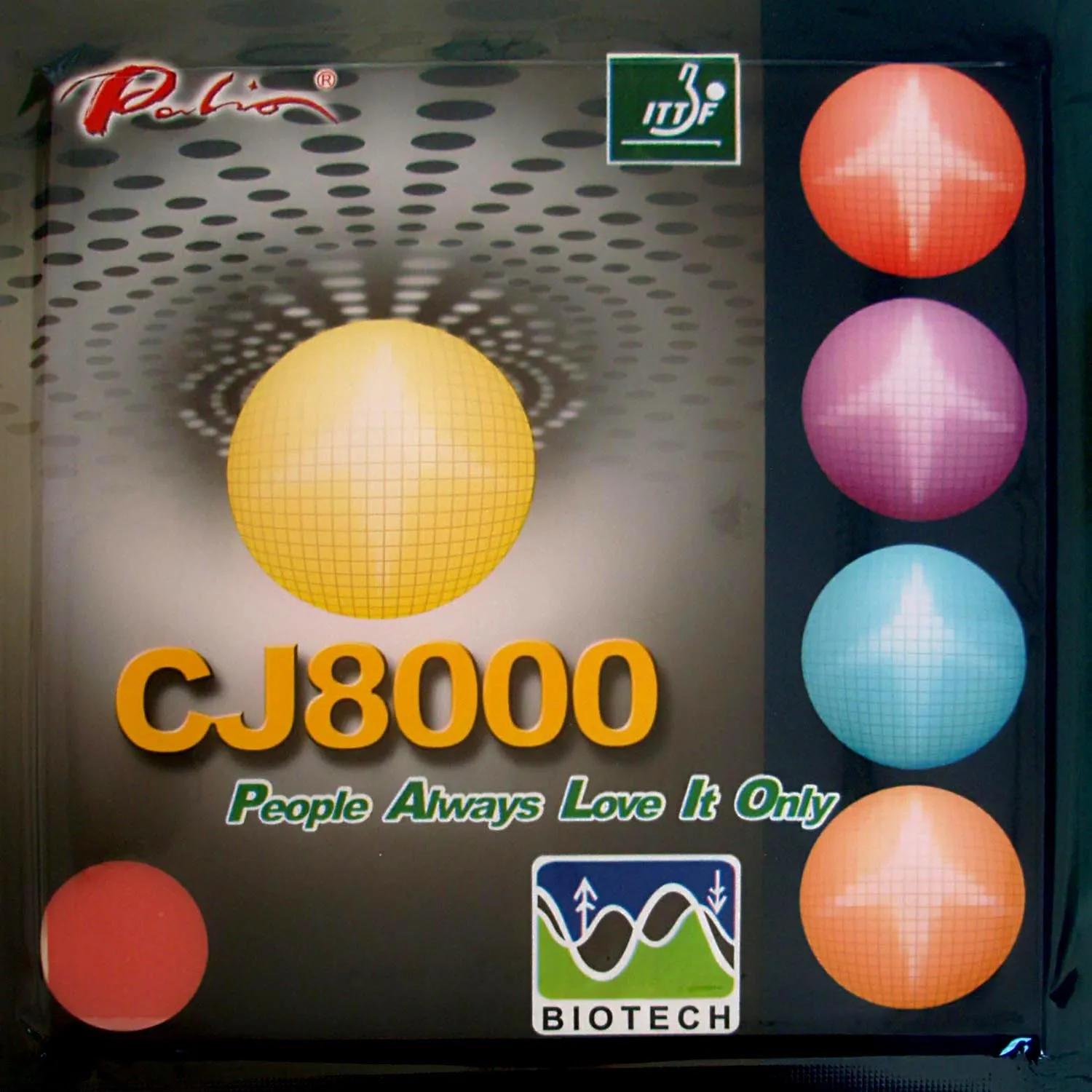 

Palio CJ8000 BIOTECH Short-Middle Court Loop+Attack Pimples In Table Tennis PingPong Rubber With Sponge 40-42 degree 2.2mm