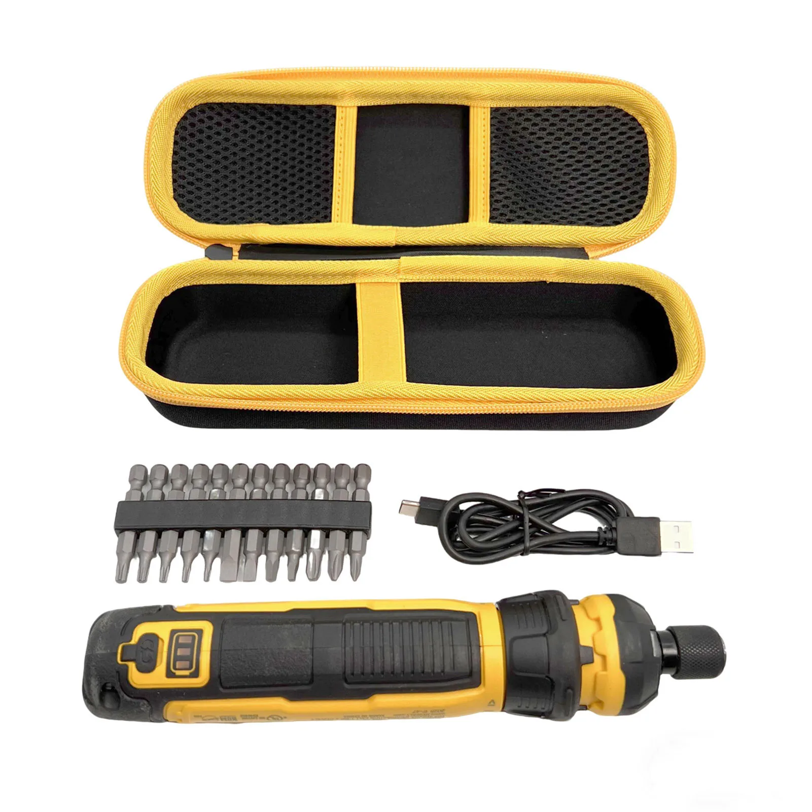Screwdriver Case Fit for DWHT66719 Cordless Screwdriver Heavy Duty EVA Hard Shell Storage Box with Internal Pockets Carry Handle