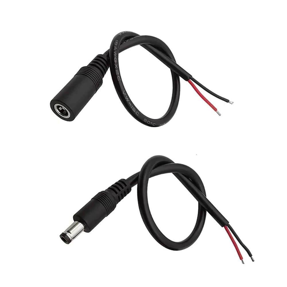 1/2/5/10Pcs 18AWG 5.5 x 2.1mm DC Male Female Plug Jack Power Cable Adapter Connector Extension Cord For DIY CCTV LED