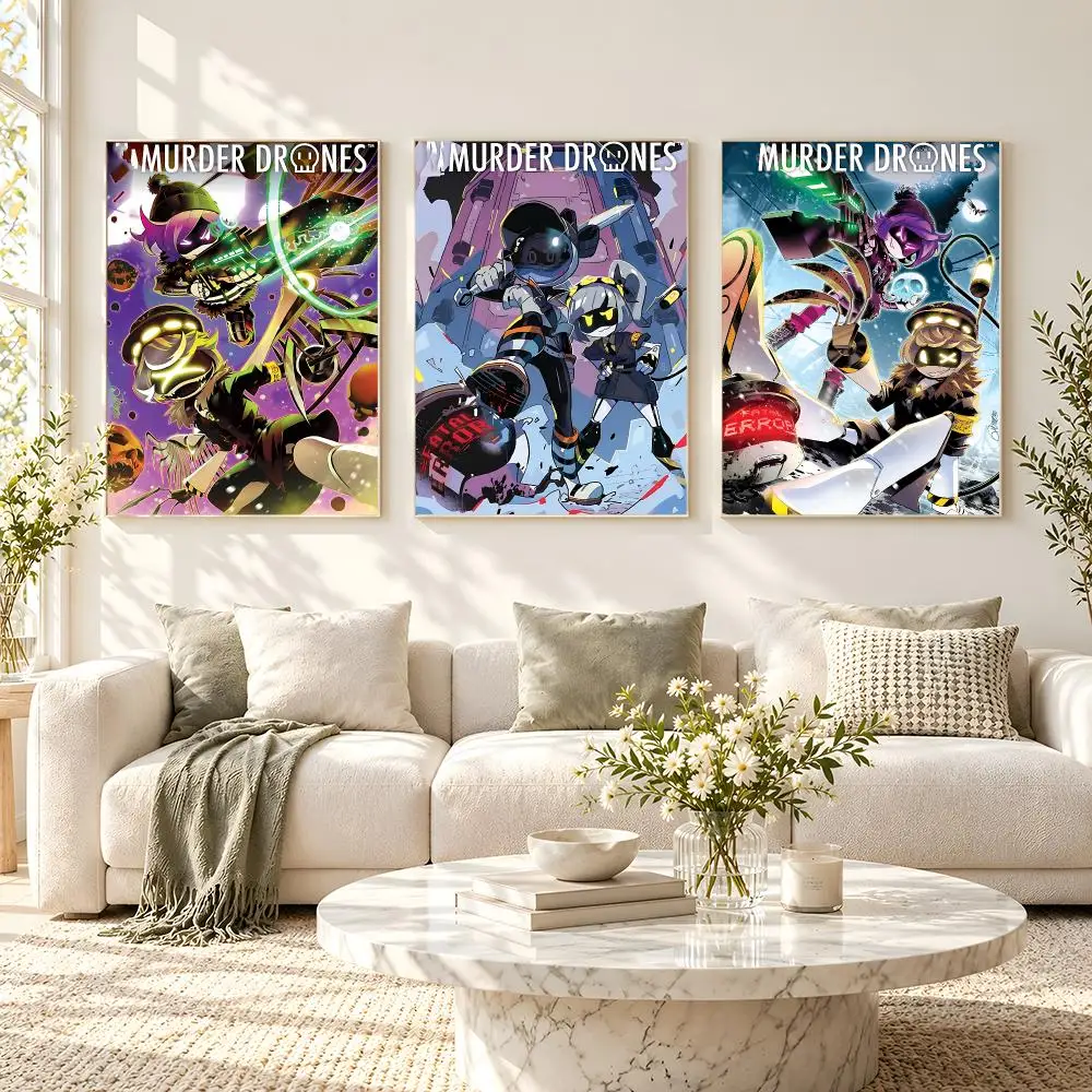 series Murder Drones Poster Poster HD Frameless Fresh Natural Style Wall Art Home Decor For Living Room Bedroom Gift