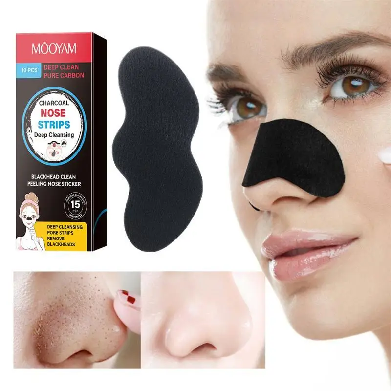 10Pcs Unisex Blackhead Remove Mask Peel Nasal Strips Deep Cleansing Shrink Pore Nose Black Head Remove Stickers Skin Care Mask view 3