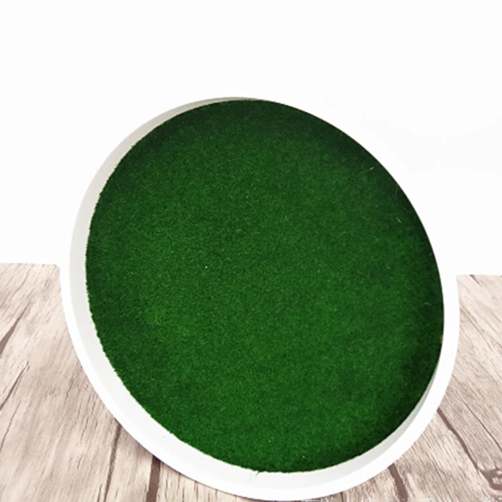 Plastic Lawn Vase in White Finish with Artificial Grass Insert for Home Garden and Commercial Interior Decoration Purposes