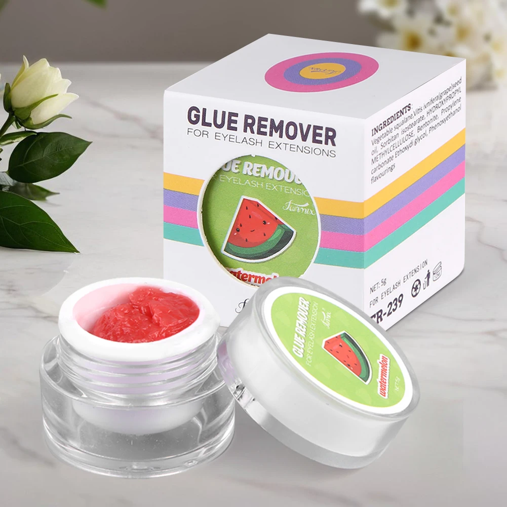 5g Eyelash Adhesive Remover Fast Dissolution Eyelashes Extensions Adhesive Remover Cream Fruit Flavor Eyelash Extension Supplies