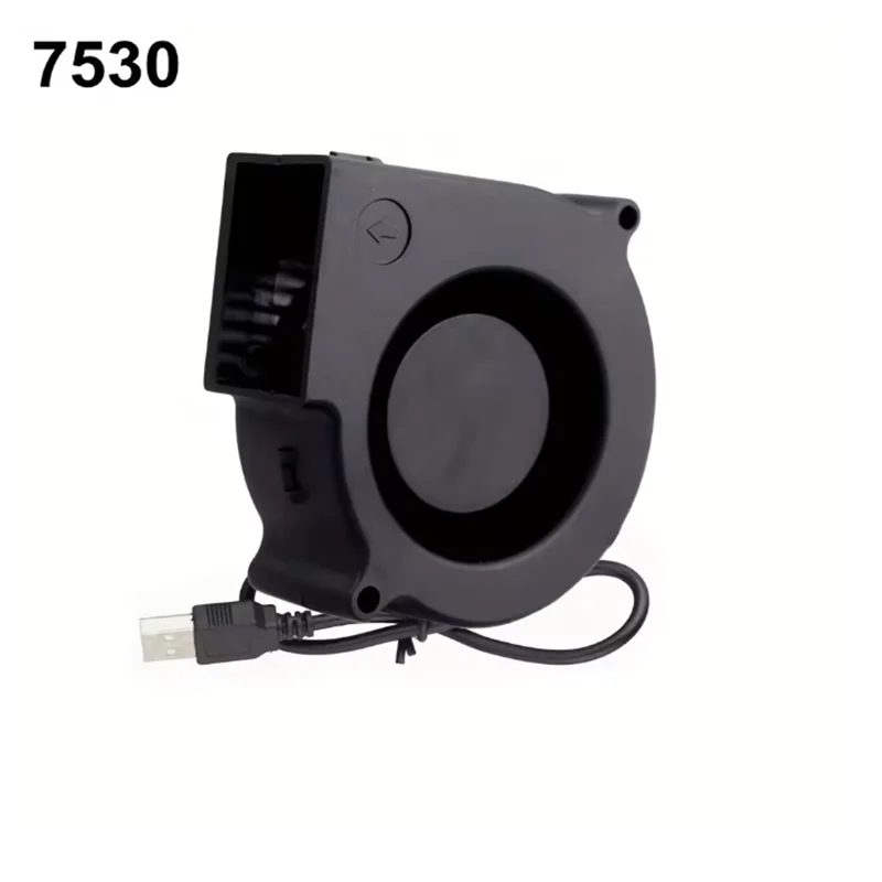 Wentylator USB 75mm Turbo Bezkobowy do Drukarki 3D 7515 7530 do Ekstrudera Chłodnica DC Inwerter Pompa Powietrza PC CPU — zdjęcie 5