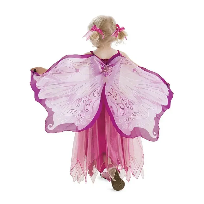 Butterfly Fairy Angel Wings para crianças, capa de Halloween, palco para meninas, dia de Natal e Natal