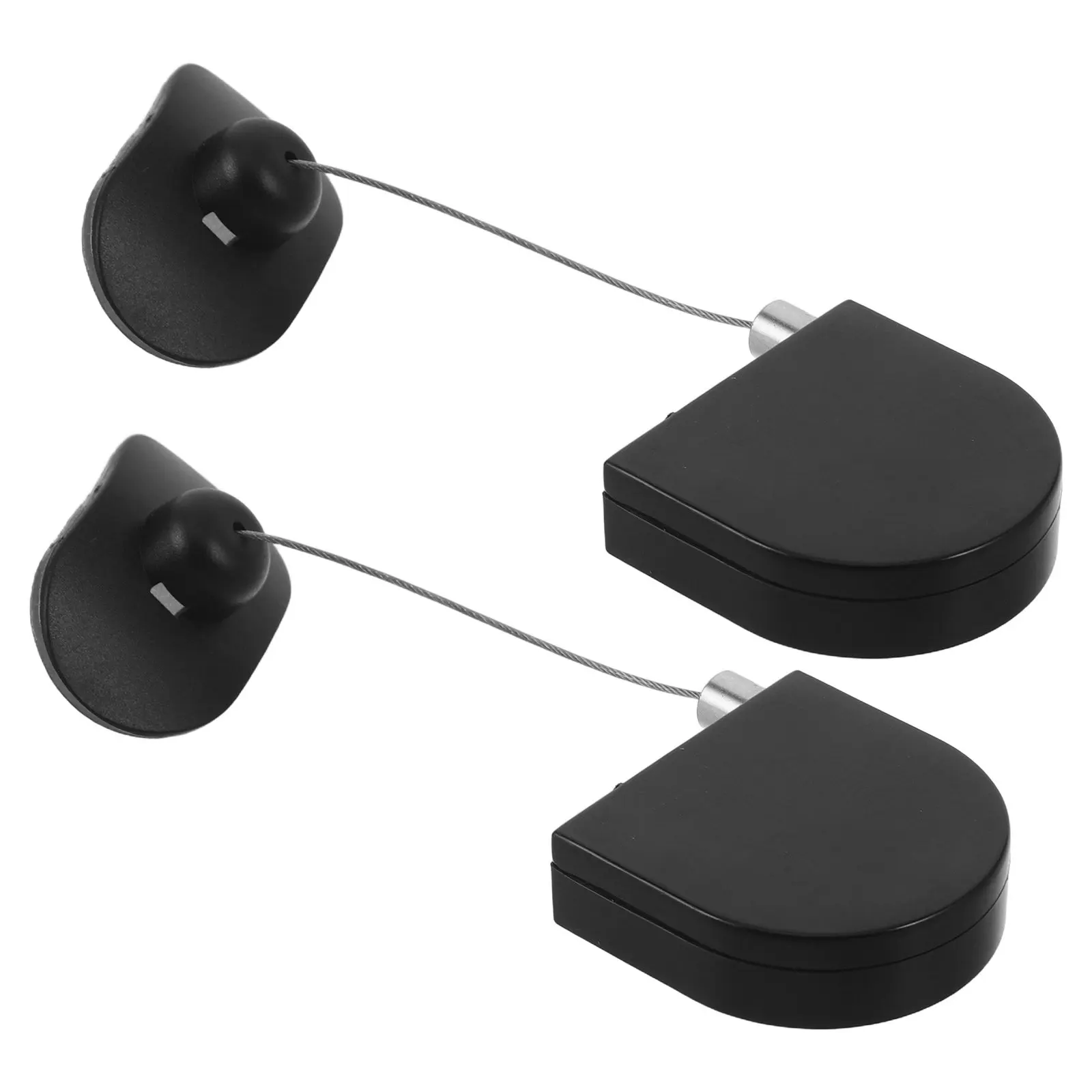 2Pcs Jewelry Anti-Theft Box Retractable Safety Tether Telescopic Cable Lock Security Cable Lock for Retail Display Exhibition