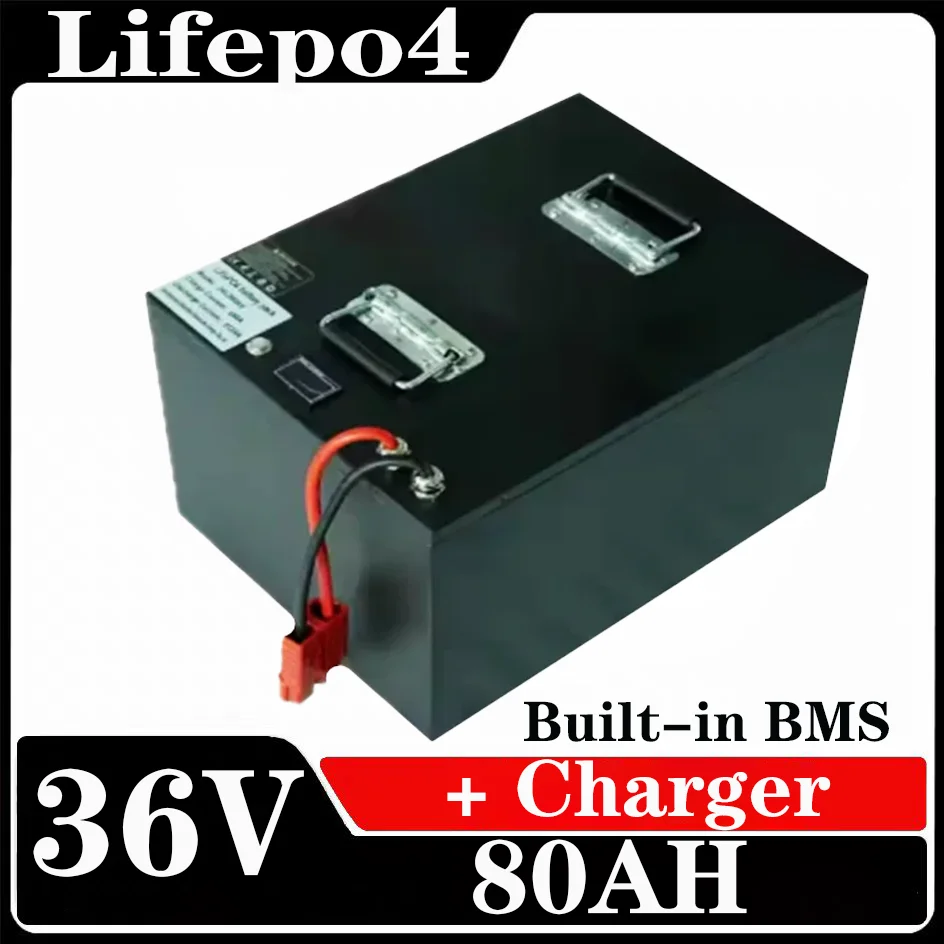 

waterproof 36v 80ah lithium li ion batteria 80AH BMS for 3500W electric tricycle motor scooter lighting EV RV +10A charger