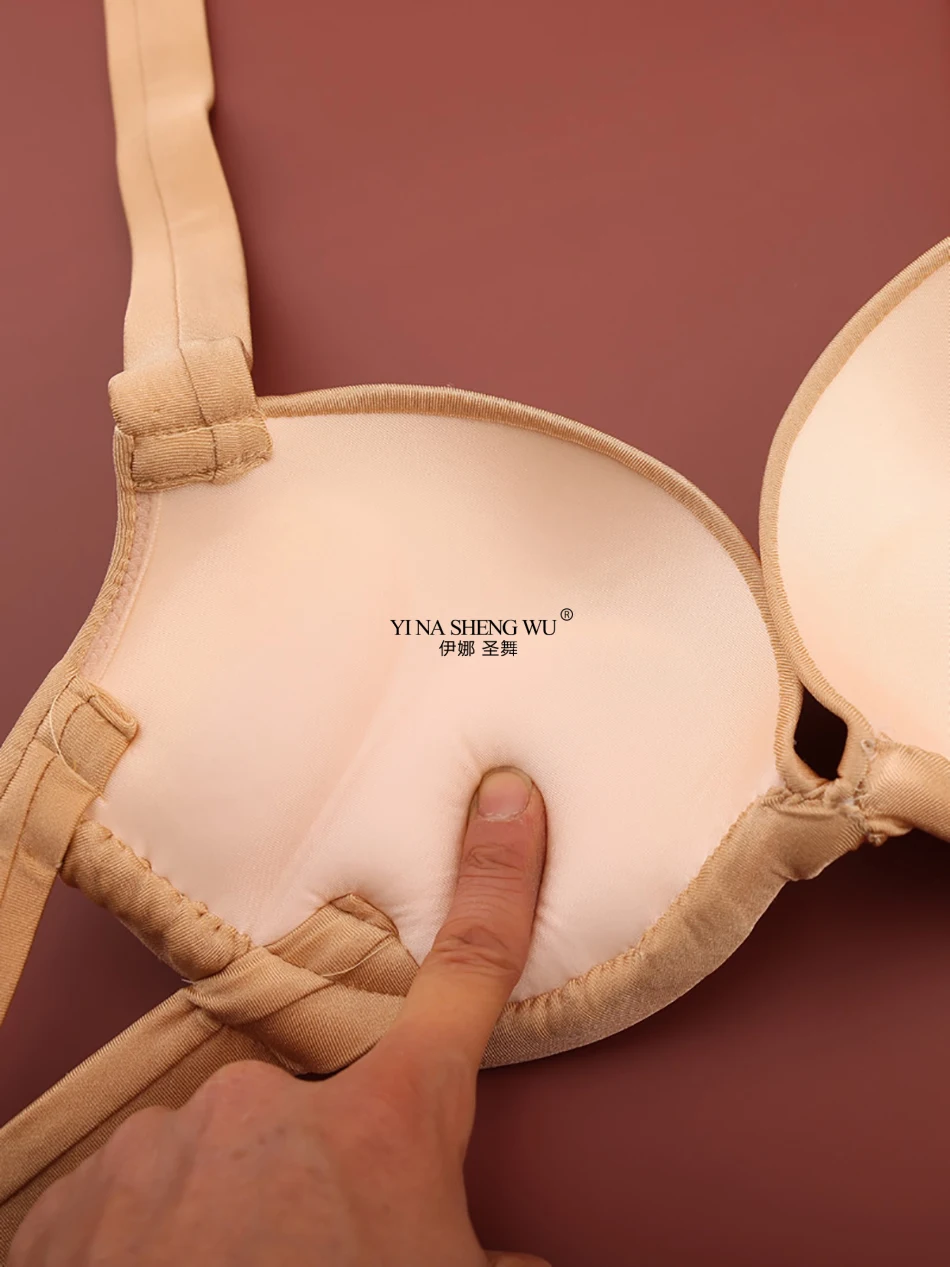 Belly Dancing Accessories Belly Dance Handmade Imported Egyptian Cup Skin Color Steel Ring Gathered Nude Performance Bra Cup