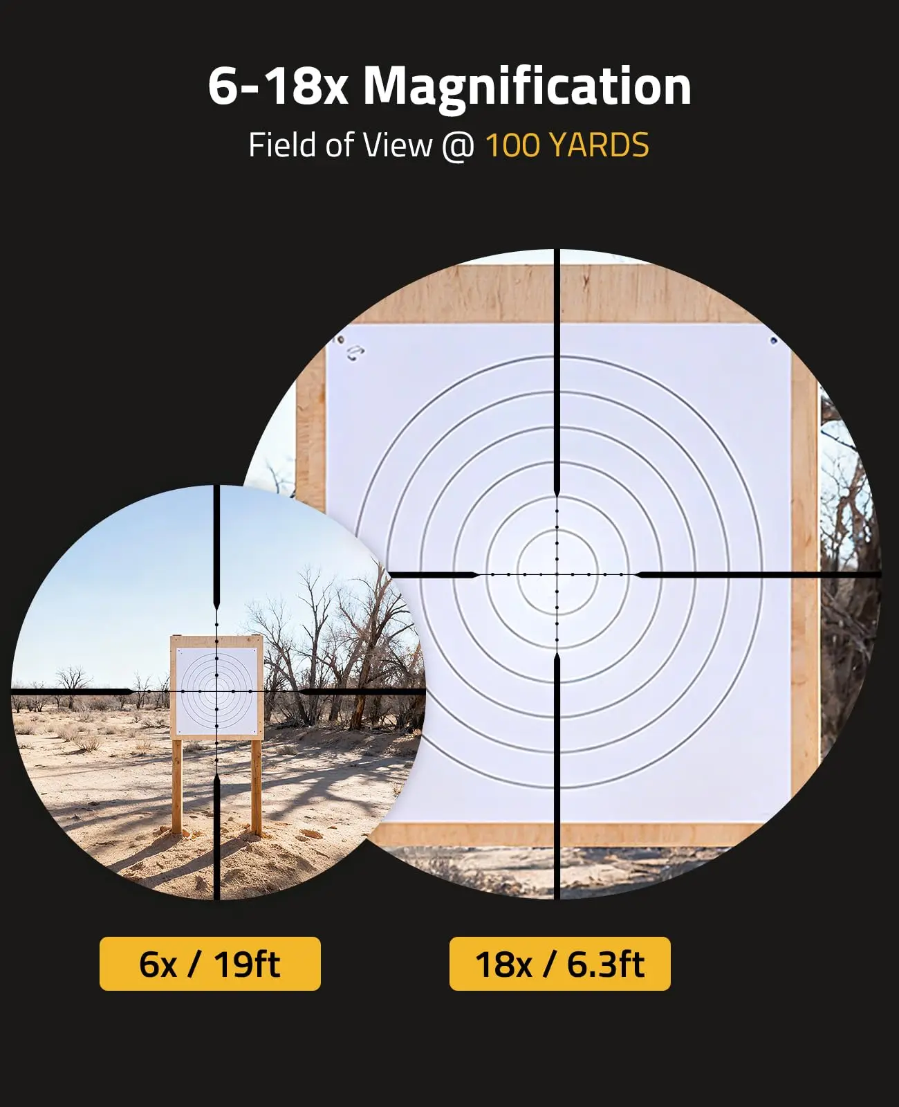 Luneta karabinowa CVLIFE 6-18x50 AO z regulacją paralaktyki, siatką celowniczą, optyka celownicza, tuba 30mm, mocowanie Picatinny, do polowań