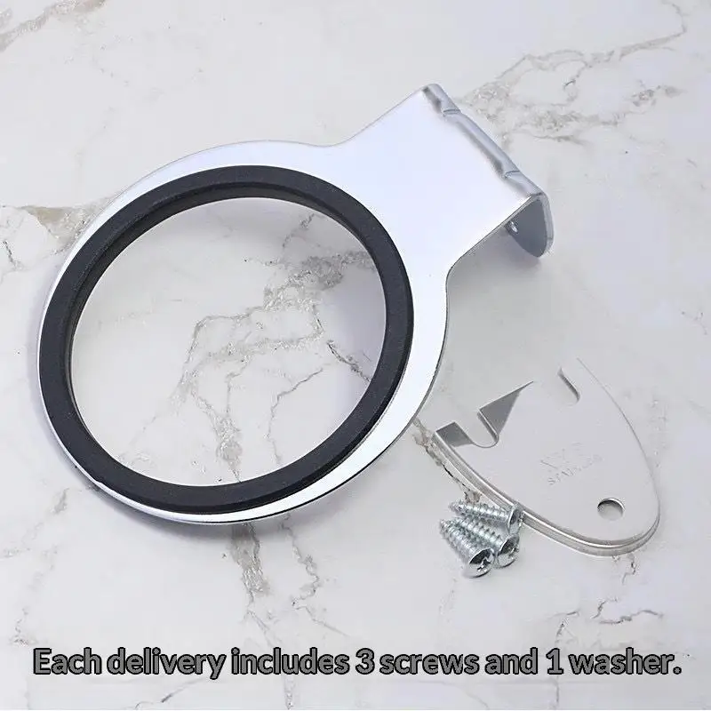 Wall Mount Hair Dryer Holder Stainless Steel Rack For Home Bathroom Barbershop Salon Organizer