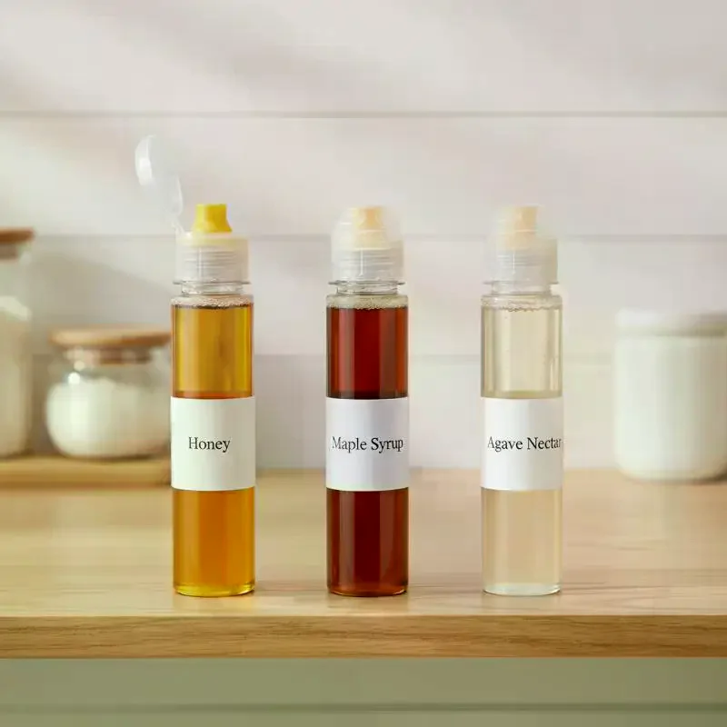 Honey Dispenser Bottle 95ml Non-Drip Mess-Free Pouring Squeeze Pot Vinegar Oil Syrup No Leak Precise