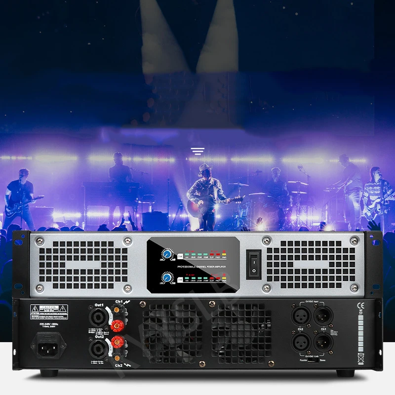 KYYSLB 2*1200W Professional Digital Amplifier High-power Pure Rear Stage KTV Stage D-Class Sound Equipment/Amplifiers/Speakers