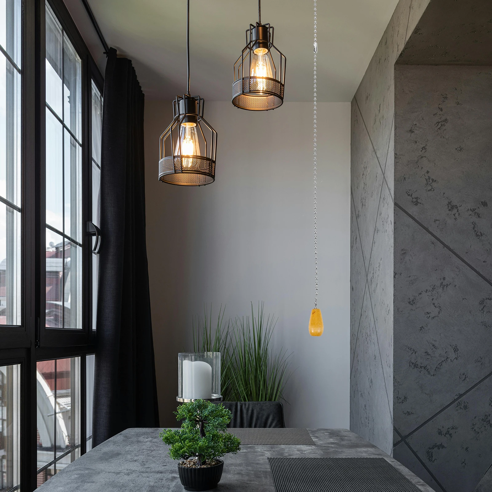 

Decorative Chain Light Durable Replacement Part Insulated Silent Cord Bathroom Wall Table Pendant Lights Pull Chain For Lamp