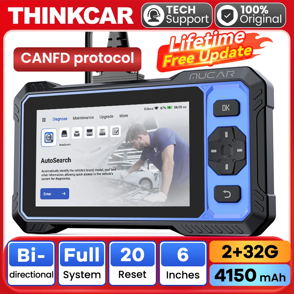 Lifetime Free Update MUCAR 682 OBD2 Diagnostic Tool All System Diagnosis Bi-directional CANFD OBD2 Automotive Scanner All Cars