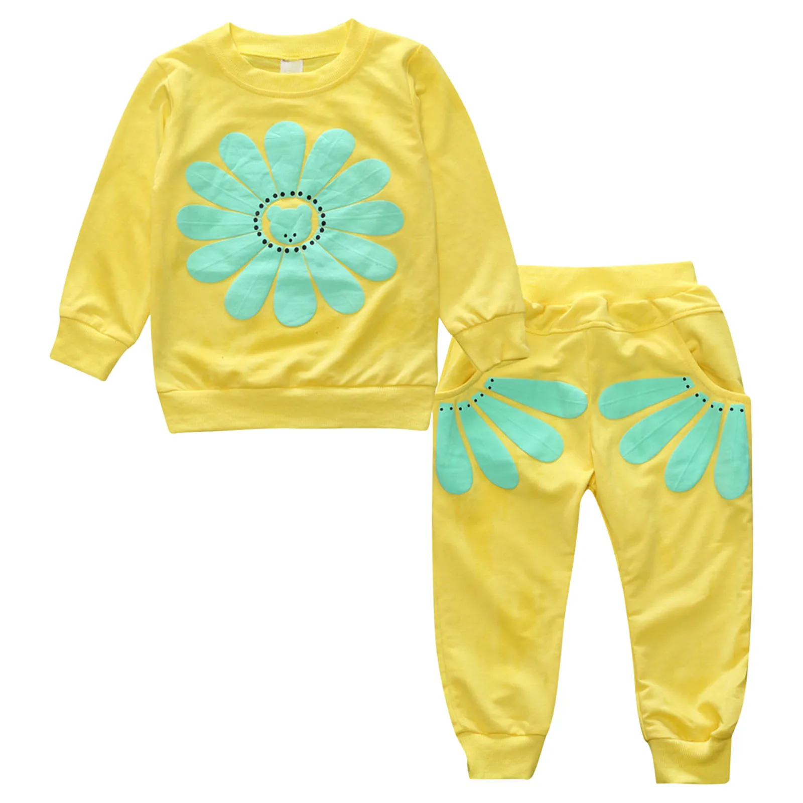 

Mommy And Infant Girl Matching Outfits Toddler Baby Girls Sunflower Clothes Set Long Sleeve Top And Baby Girl Cotton Romper