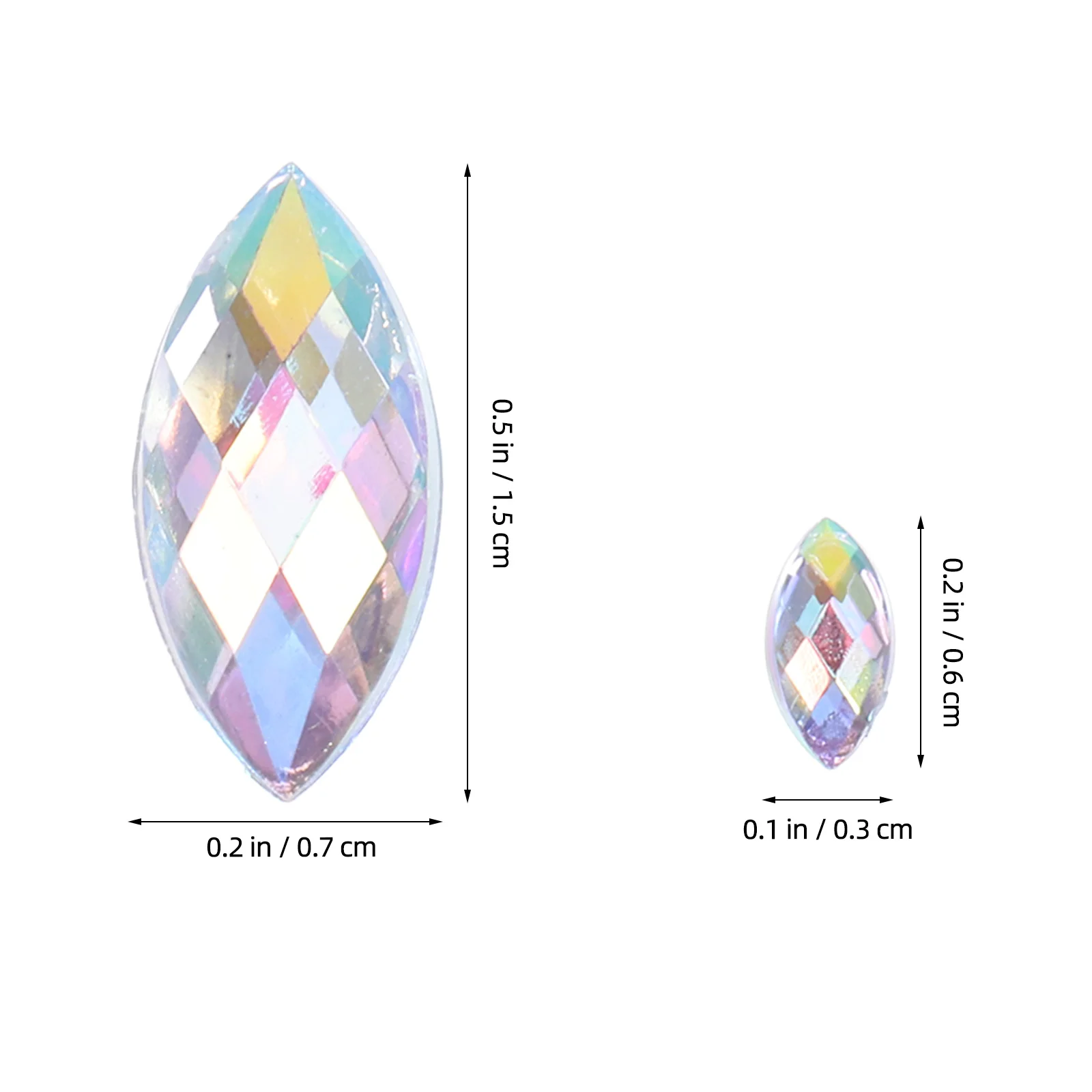 600 pièces perceuse pierres précieuses Flatback acrylique strass Ab couleurs scintillantes pour Nail Art coque de téléphone bricolage artisanat bijoux