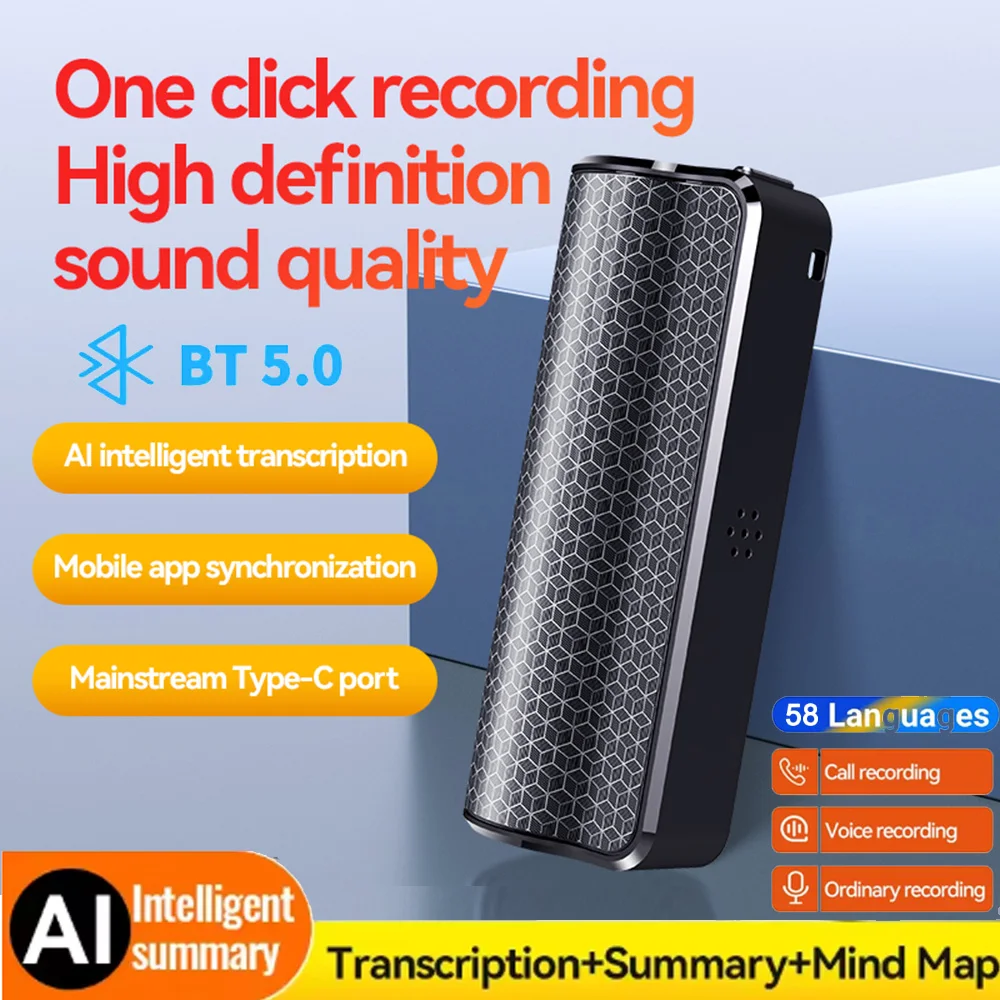 AI Mini Pen Recording 64/128GB Q70A Multi Functional Magnetic Professional Active Digital HD AI Noise Reduction One Click Record