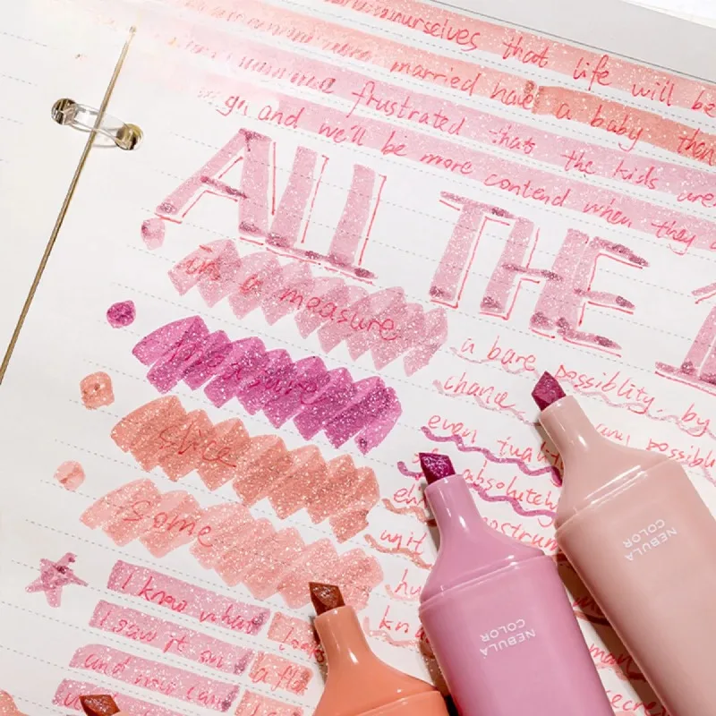 

4 шт./компл. флуоресцентных ручек большой емкости и визуально спущенного дизайна для маркировки справочника