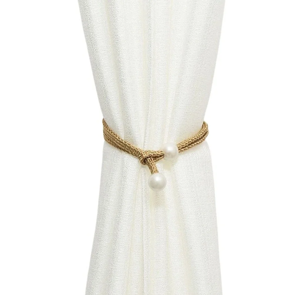 Non-Invasive Adjustable Curtain Tiebacks That Wrap Around Window Treatments Without Wall Damage or Hardware Installation