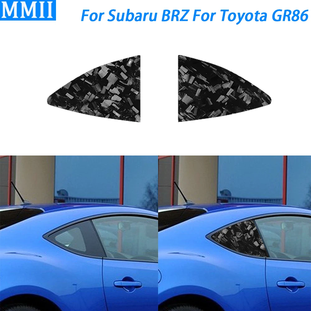 

For Subaru BRZ For Toyota GR86 2016-2020 Forged Carbon Fiber Exterior Triangular Window Panel Cover Trim Car Accessories Sticker