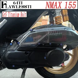 FLAWLESSTI Gr5 Titanium Bolt Windshield Fender Air Filter Lever Switch Brake Caliper Exhaust Pipe Bolt For Yamaha Nmax V1 V2 155