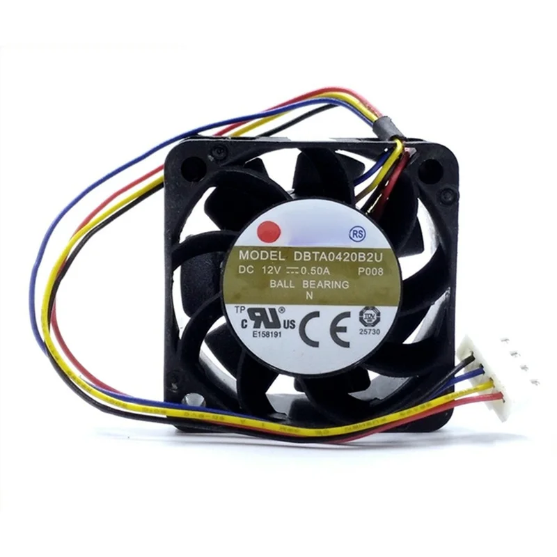 Y+for AVC DBTA0420B2U 12V 0.5A 40X40X20mm  4-Pin PWM Cooling Fan