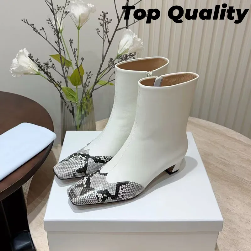 Women's niche solid color set with pointed toe totem decoration wedge heel boots women's genuine leather short boots