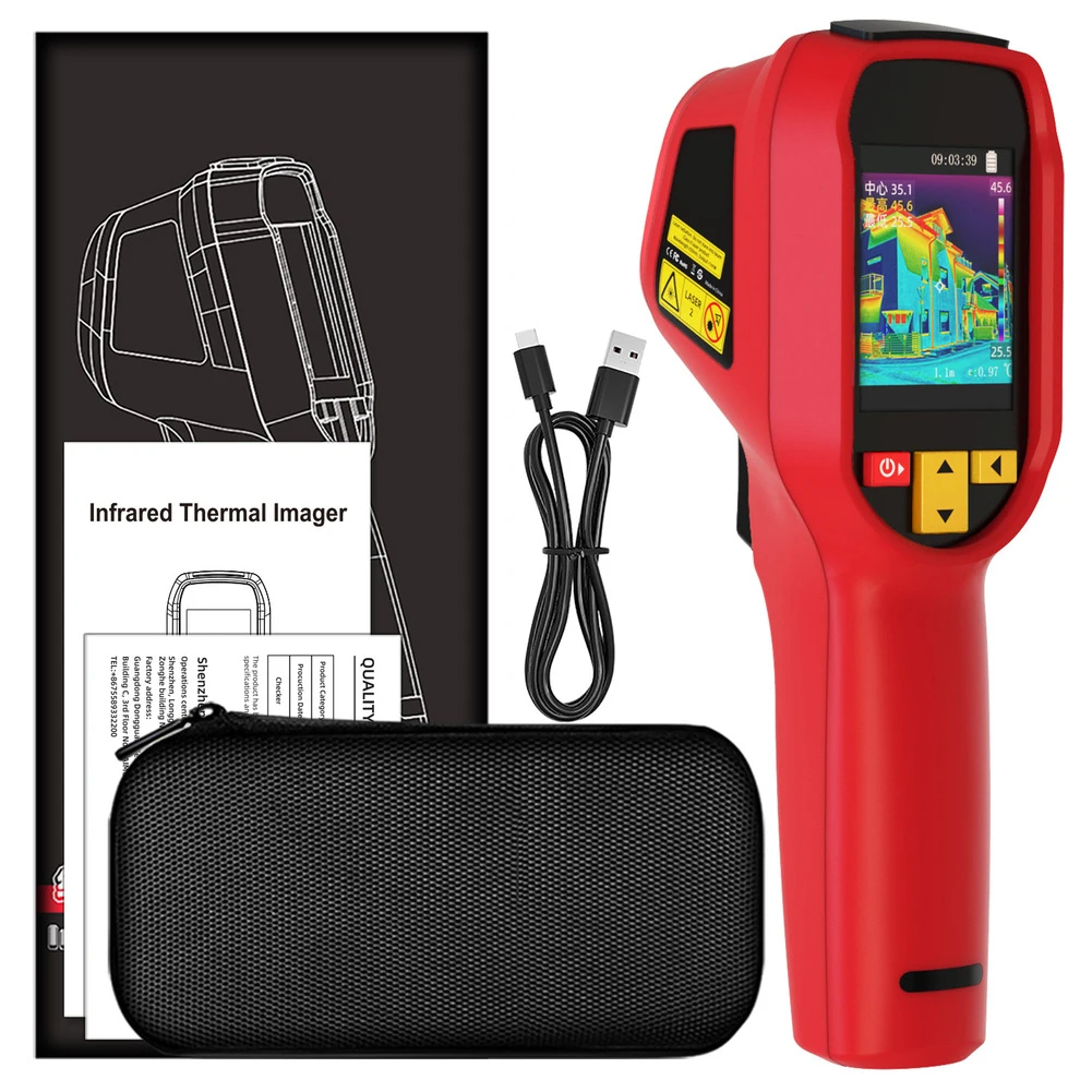 1pc Thermal Imaging Camera HX1 Thermal Imager With 15 Color Palettes 240×240 Resolution For Floor Heating Inspection