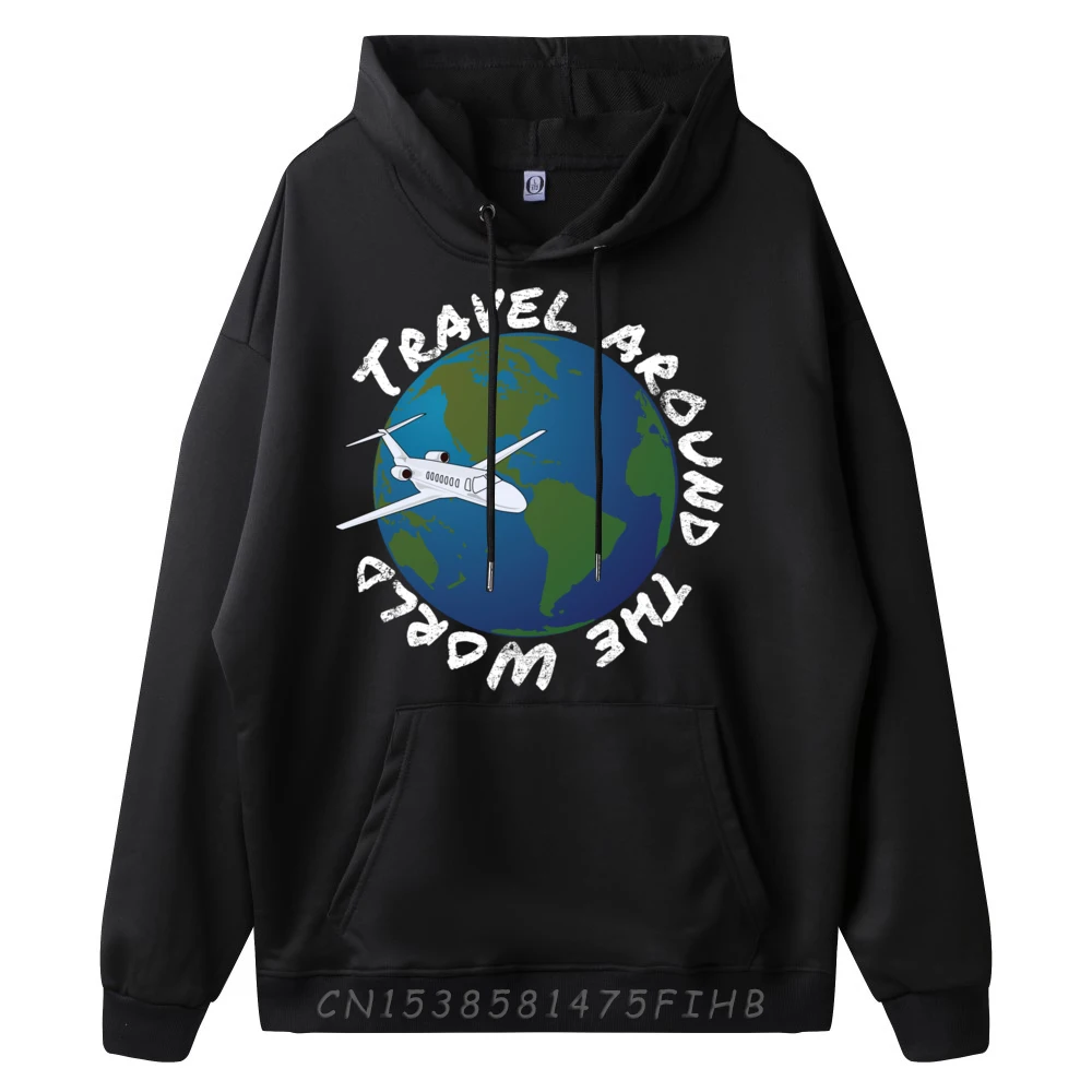 Travel Around World Globus Earth Mens Graphic Hoodies Man Clothes Eu Size Casual Christmas Sweater