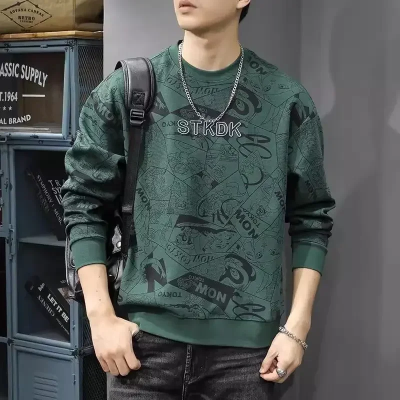 Male Pullover New Sweatshirt Baggy Long Sleeve Sale Emo Luxury Original Quotes Clothing 2025 Funny High Quality Men's T-shirts - view 3