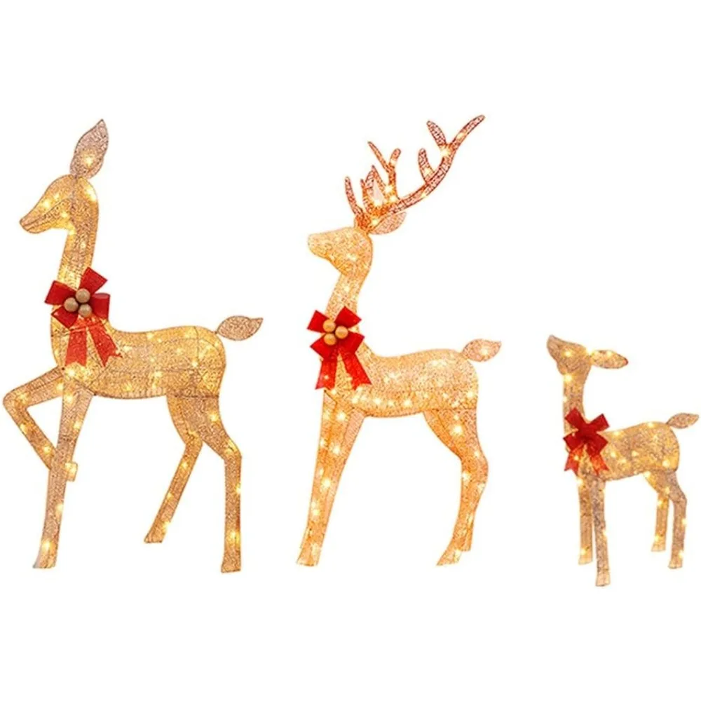 Christmas Iron Jewelry DIY Christmas Deer Jewelry LED Luminous Deer Jewelry Shopping Center Holiday Creative Decoration