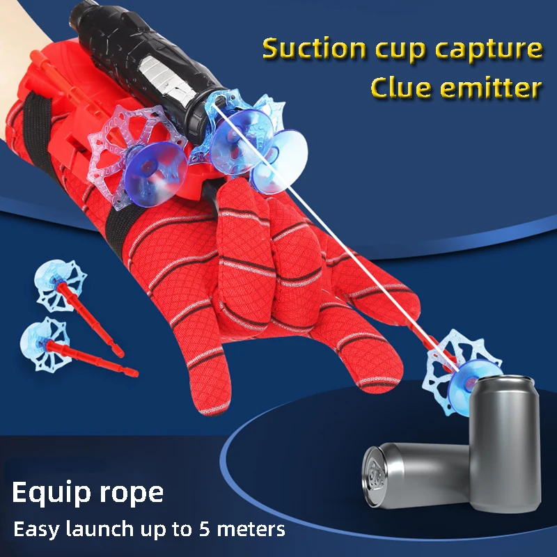 アニメキャラクタースパイダーマンヒーローリストランチャースパイダーマンソフト弾丸銃射撃カップカタパルトおもちゃ子供の誕生日プレゼント