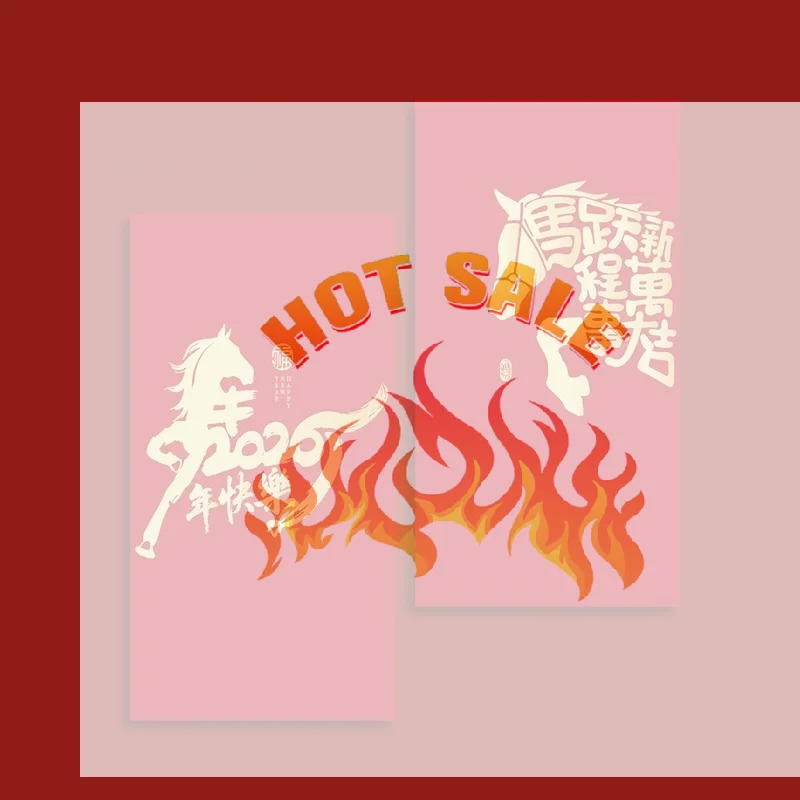 

6pcs Pack 2026 Year Of The Horse Chinese New Year Lucky Money Envelopes, Cartoon Red Packet For Spring Festival