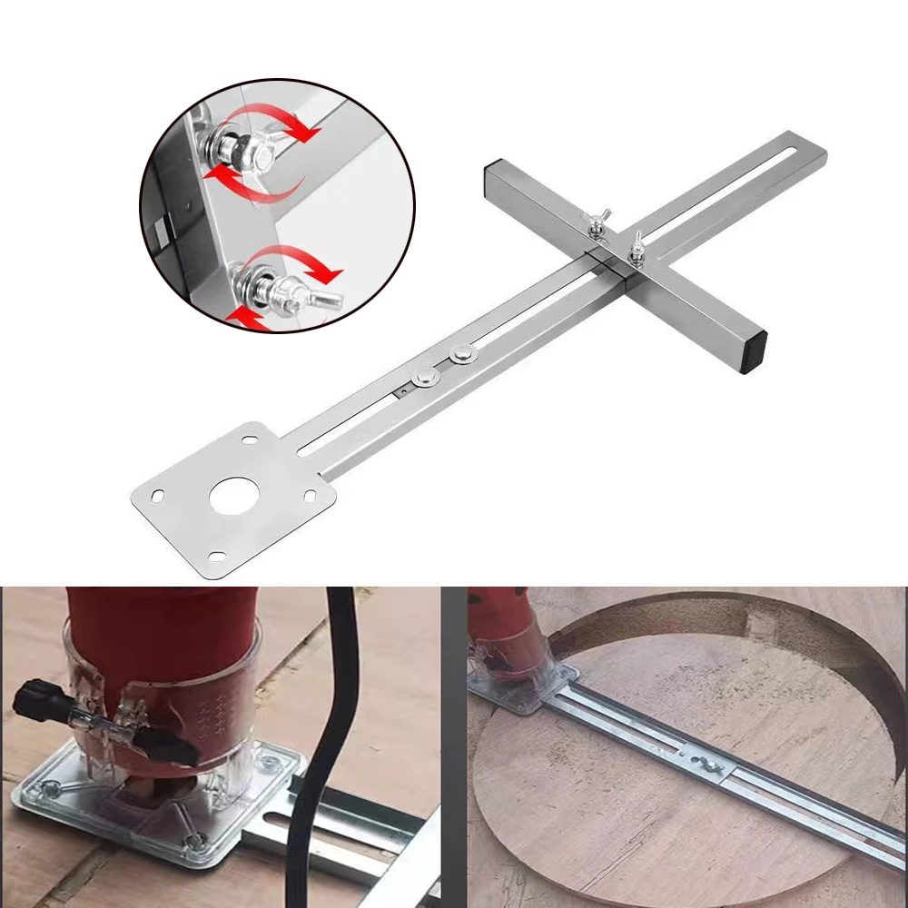 

2025 для триммера, направляющая для кромок, позиционирование, инструмент для разделочной доски, открывалка для отверстий, деревообрабатывающий фрезерный станок, круговая фрезерная канавка