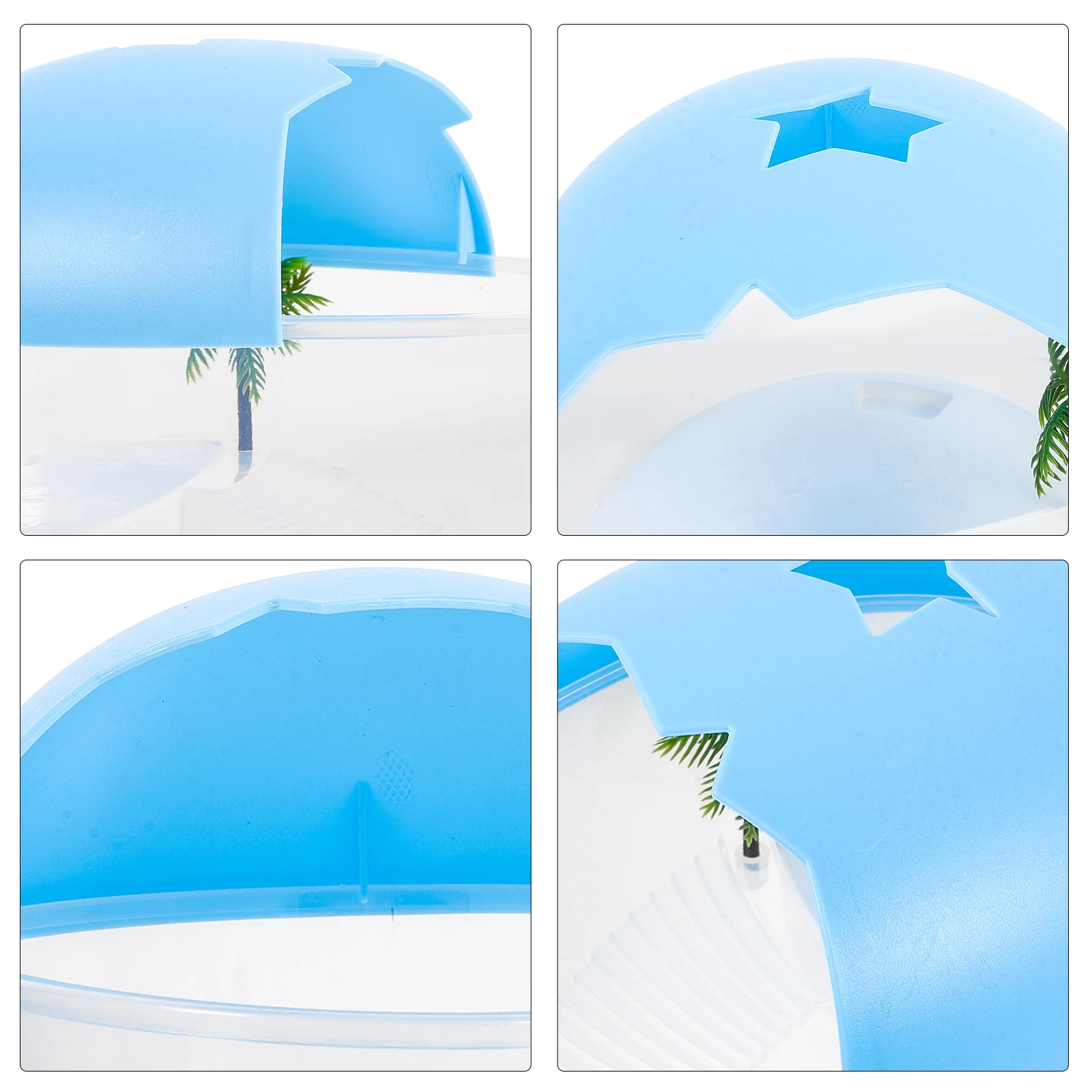 

Tortoise Activity Tank Feeding Box Reptile Habitat Plastic Container Smooth Easy Cleaning Ramp Design Turtle Basking Tank