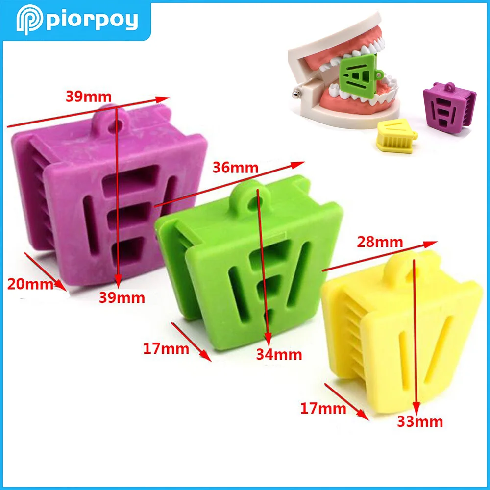 PIORPOY 3Pcs Dental Mouth Opener Occlusal Pad 3Sizes S/M/L Teeth Prop Bite Rubber Retractor Latex Dentist Oral Retractor Ortho