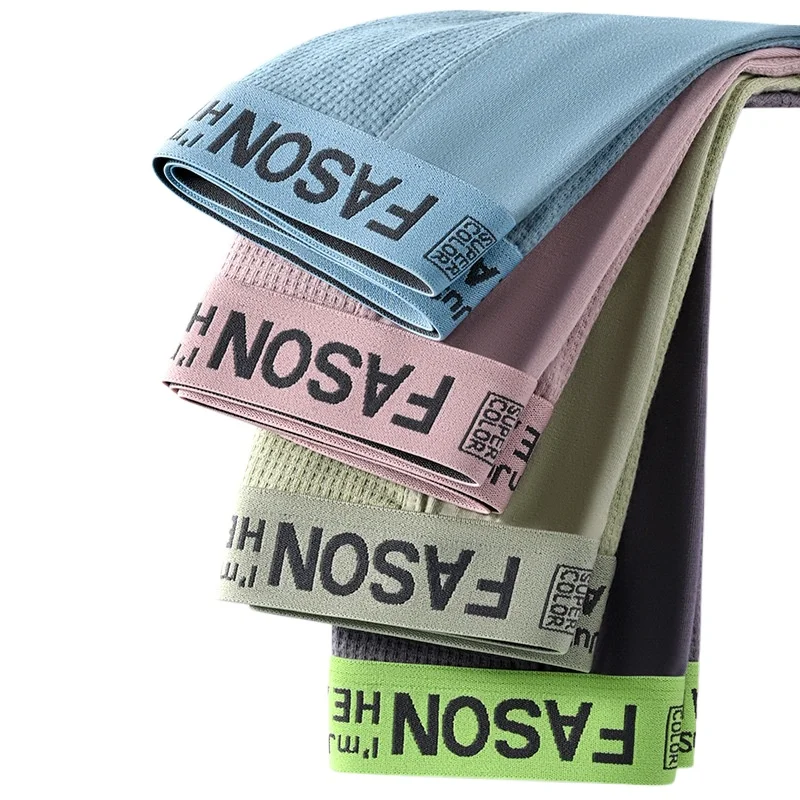4Pcs Men's Underwear Pure Cotton Men's Four-corner Short Pants Mens Underwear Shorts Boxer High Quaity Breathabe Boxer Shorts