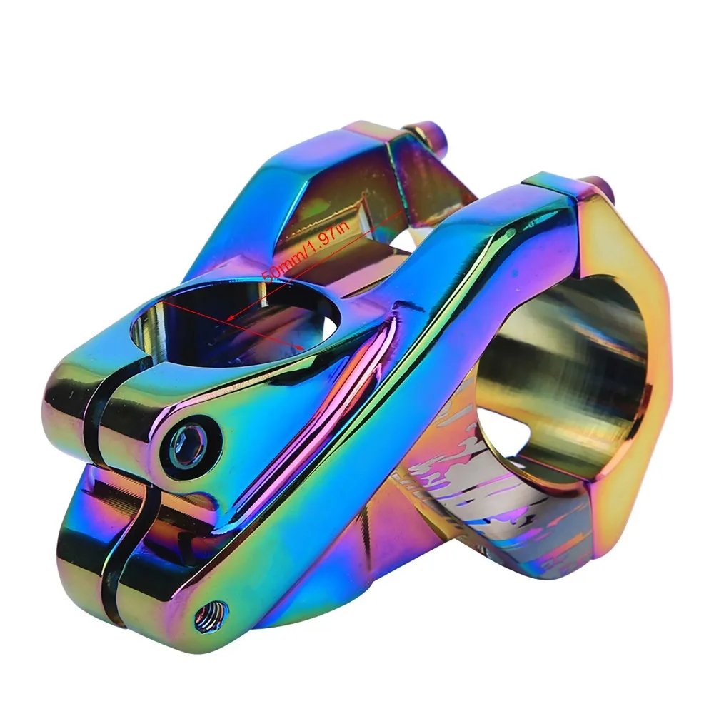 

Aluminum Alloy Handlebar Stem 50mm Length CNC Machined Bicycle Short Handlebar Stem Lightweight High Strength